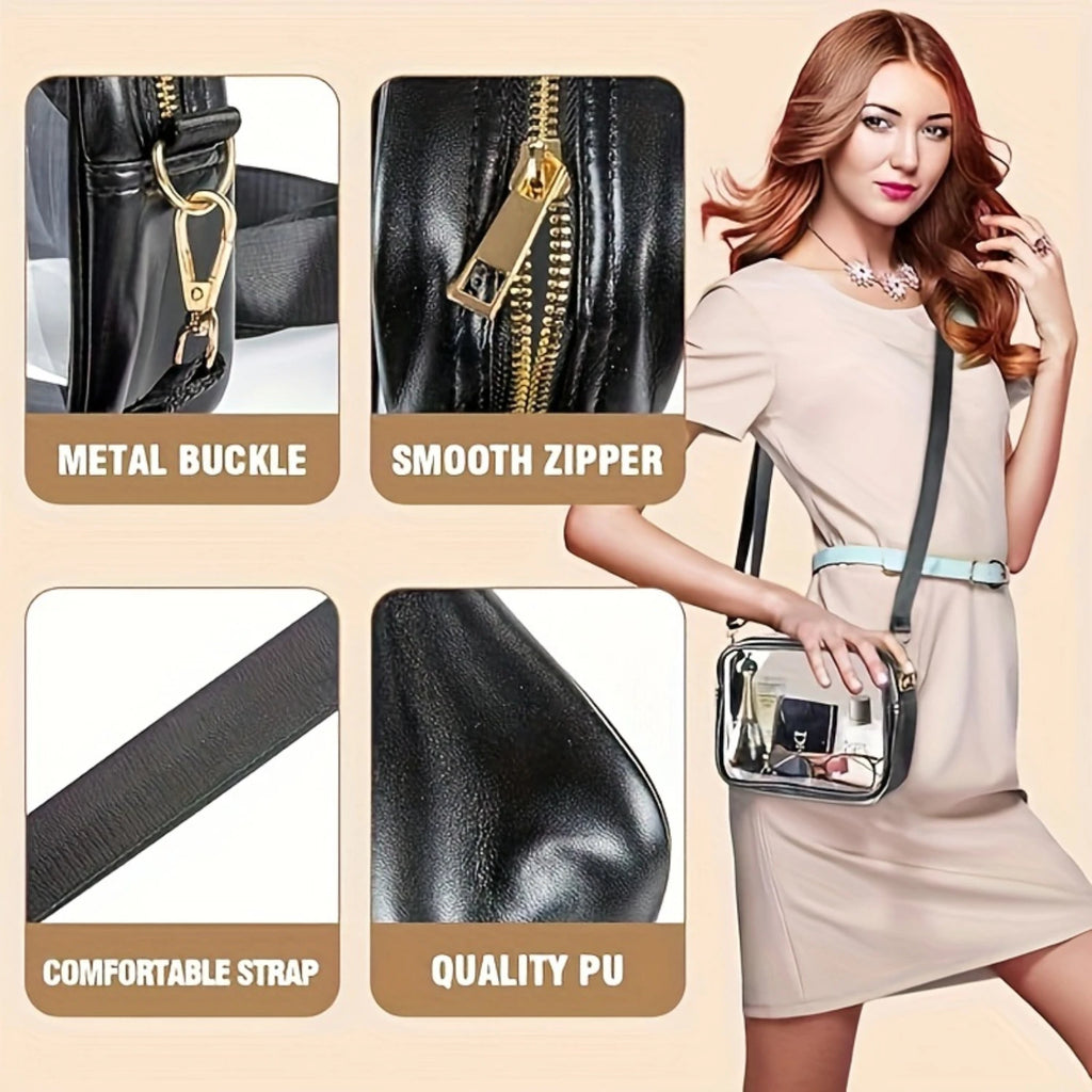 Stadium-Approved Clear Crossbody Bag