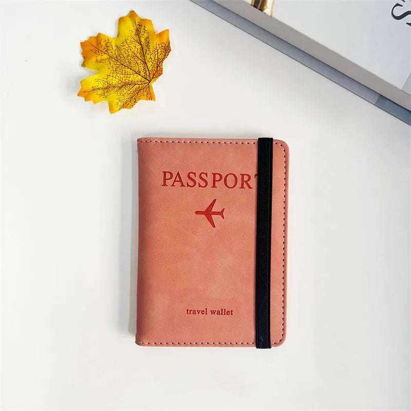 RFID Vintage Business Passport Covers Holder Multi-Function ID Bank Card PU Leather Wallet Case Travel Accessories