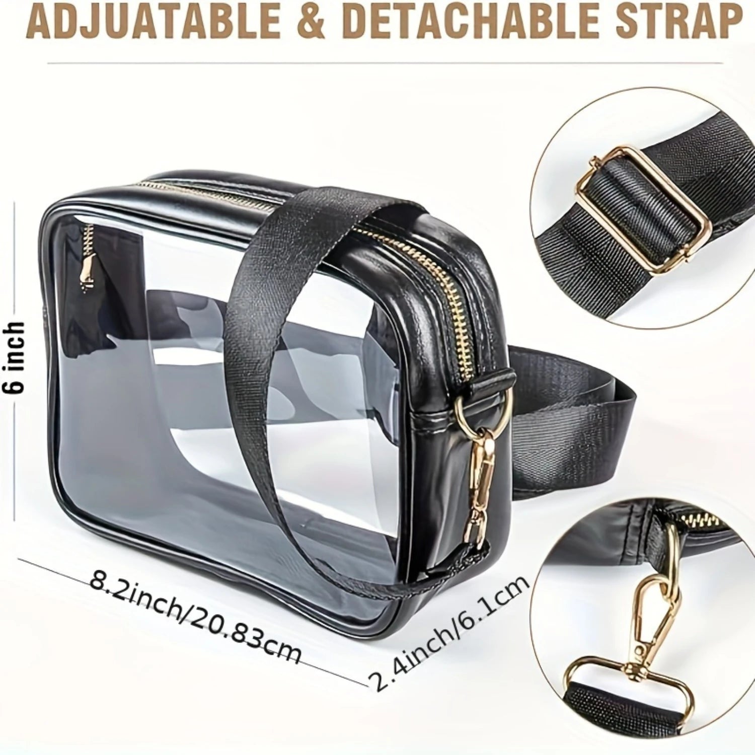 Stadium-Approved Clear Crossbody Bag