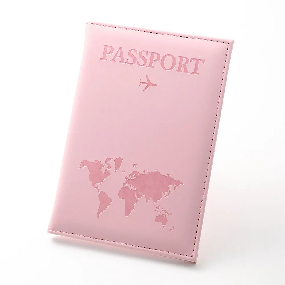 RFID Vintage Business Passport Covers Holder Multi-Function ID Bank Card PU Leather Wallet Case Travel Accessories