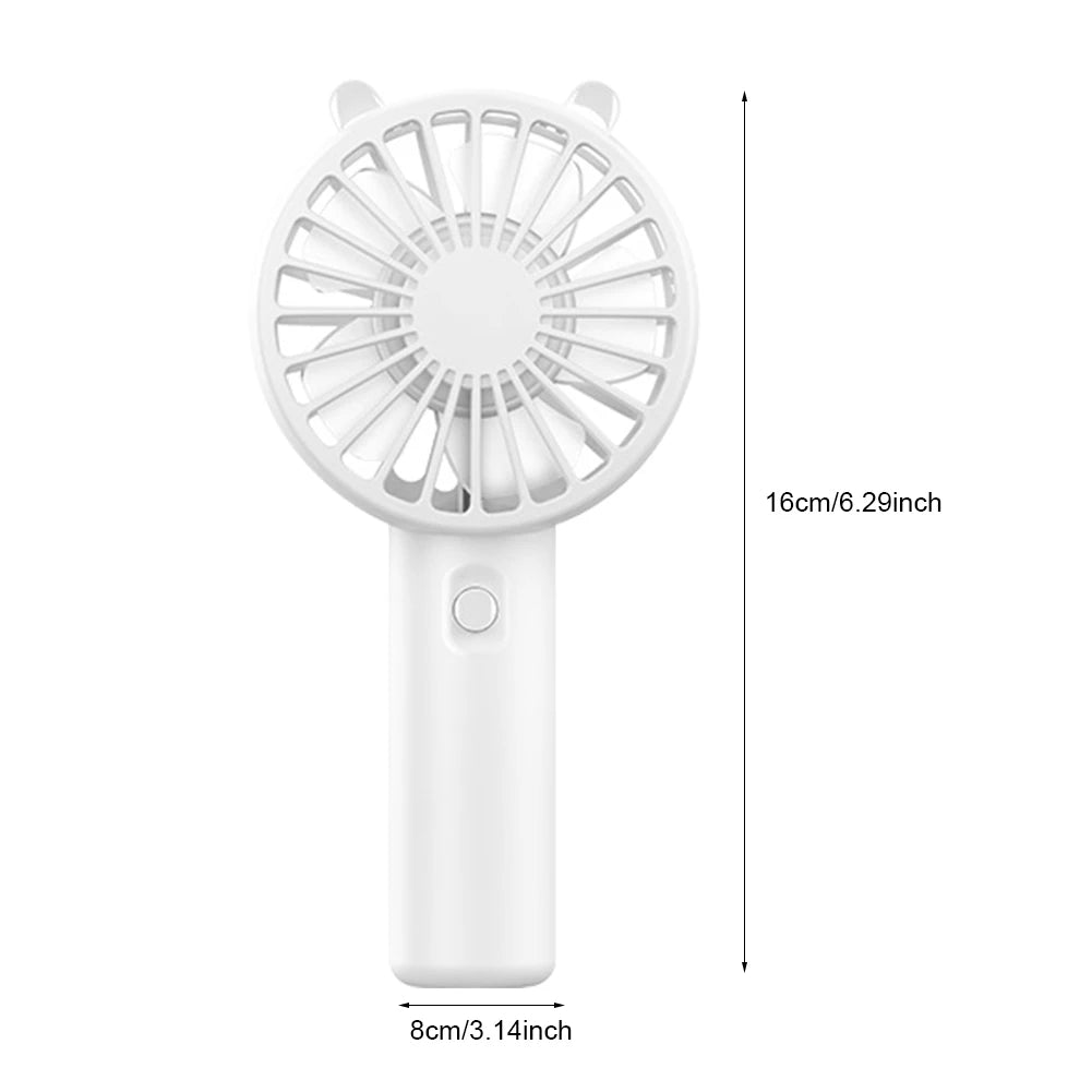 Mini Handheld Fan Mini Portable Fan USB Rechargeable Compact Hand Fan 3 Speed Battery Operated for Girls Women Kids