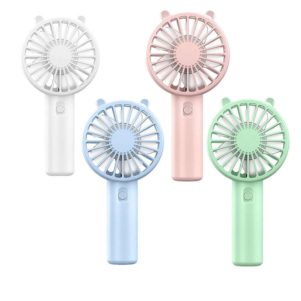 Mini Handheld Fan Mini Portable Fan USB Rechargeable Compact Hand Fan 3 Speed Battery Operated for Girls Women Kids