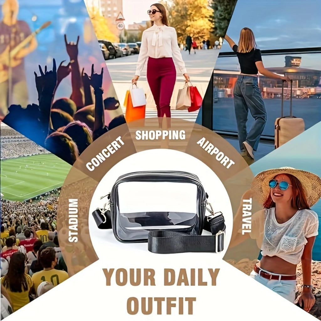 Stadium-Approved Clear Crossbody Bag