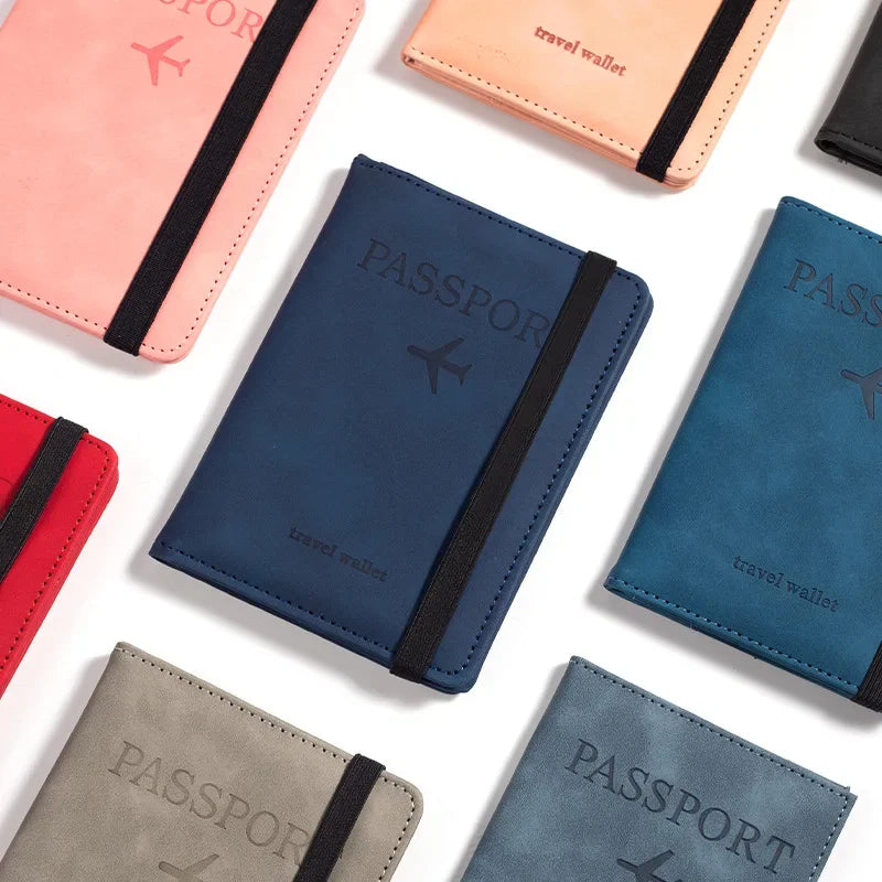 Engraving Customized Name Multi-Function ID Bank Card PU Leather Wallet Case Personalized Gift Business Passport Covers Holder